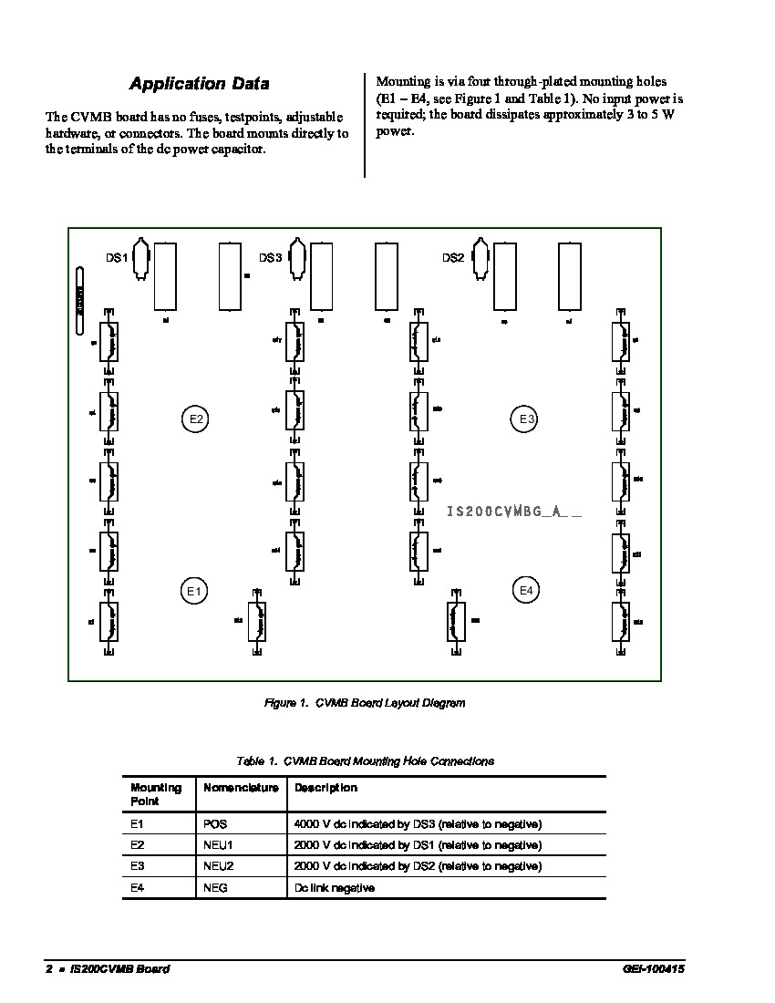First Page Image of IS200CVMBG1A Capacitor Voltage Monitoring Board Drawings.pdf